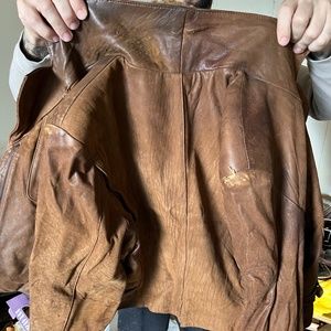 Banana Republic Women's Leather Jacket - Rich Brown, Size 12